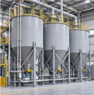 Industrial pneumatic conveying and storage systems